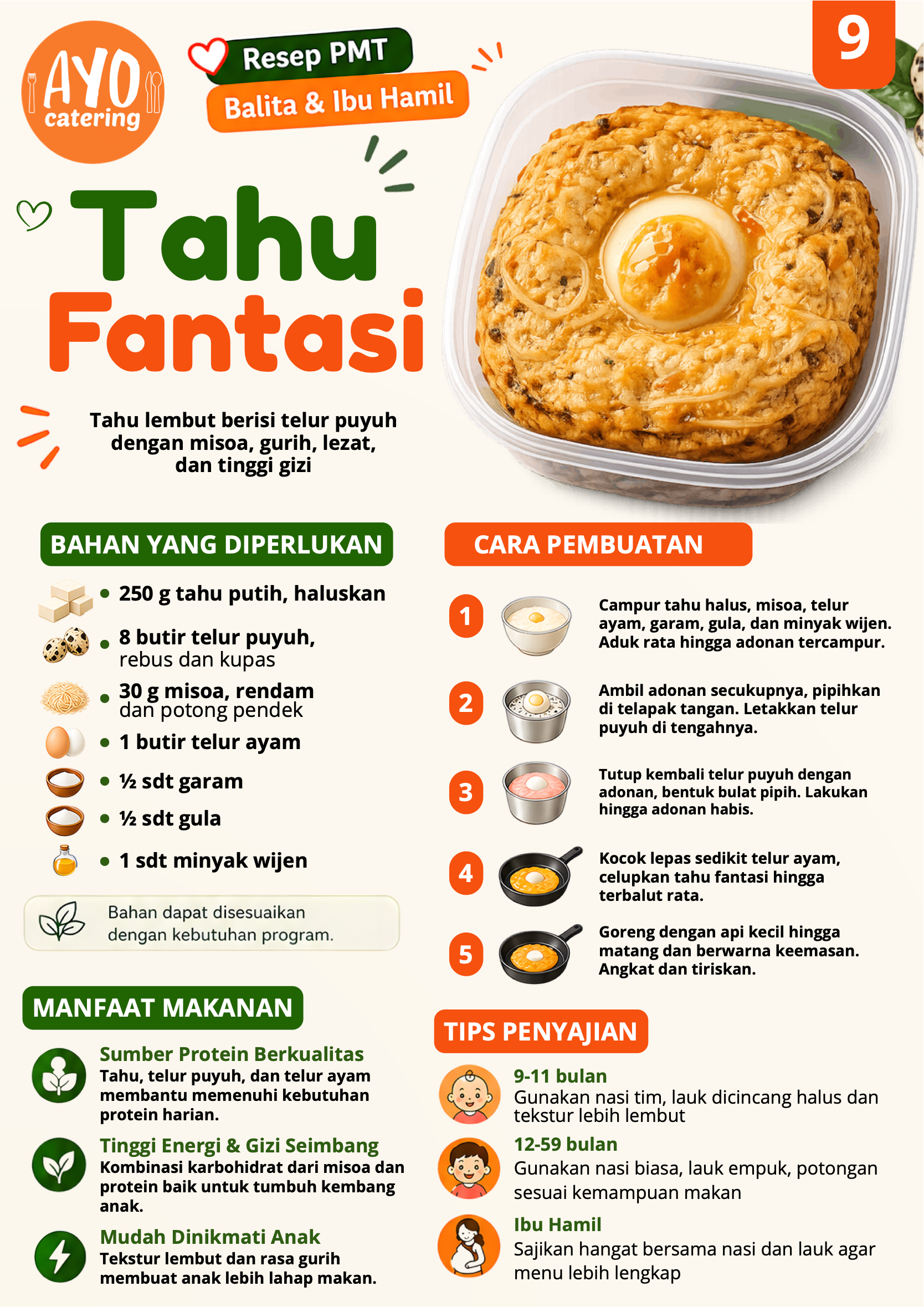 Resep tahu fantasi PMT Ayo Catering Depok